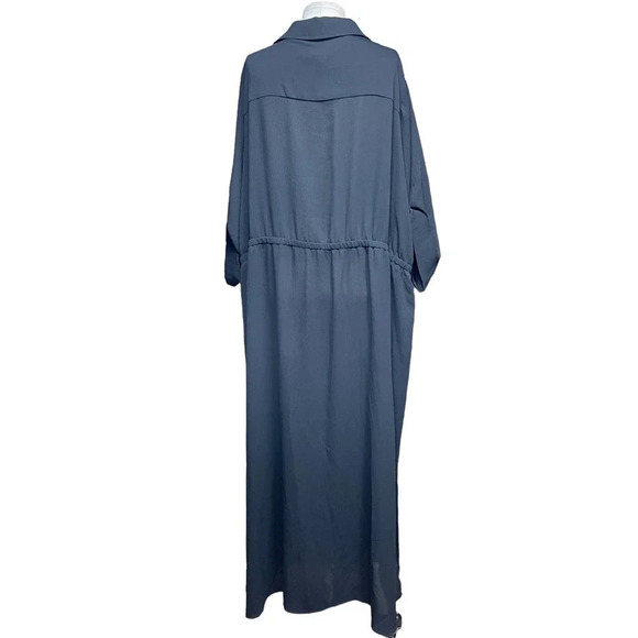 Torrid‎ Maxi Crinkle Coverup Shirt Dress Plus Size 4X - Picture 7 of 11